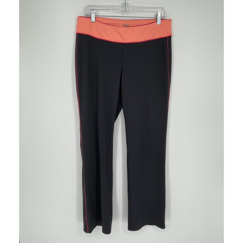 Old Navy Women's Black Orange Stretch Activewear Workout Gym Yoga Pants Size L